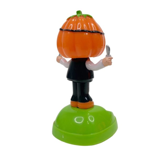 Solar Powered Killer Pumpkin Head Dancer Scary Dancing Bobble Head Halloween - Picture 4 of 9